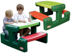 Little Tikes STOLIK PIKNIKOWY Stół z Siedzeniem Zielony 4 os.