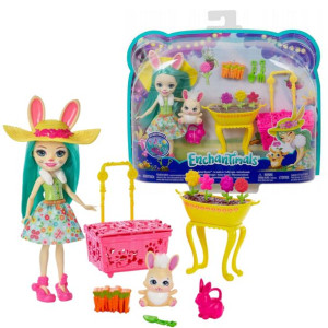 Enchantimals Lalka Fluffy Bunny Wiosenne Króliczki