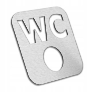 Tabliczka Aluminium 10x10cm Wc Tolaeta Damska Koło