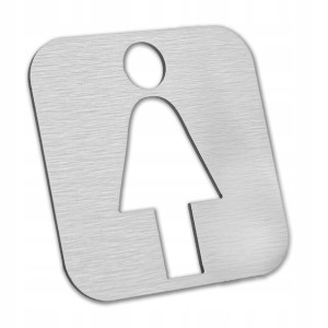 Tabliczka Aluminium 10x10cm Wc Tolaeta Damska Pani