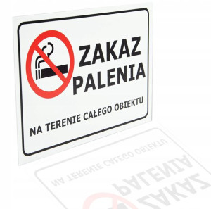Tabliczka Pcv 32x21 Znak Zakaz Palenia Na Terenie