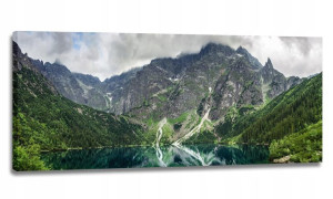 Obraz Led + Pilot 130x55 Góry Tatry Morskie Oko