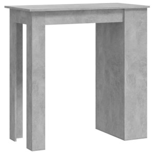 Stolik barowy z półkami, szarość betonu, 102x50x103,5 cm