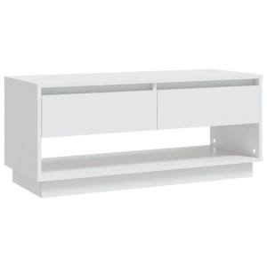Szafka pod TV, biała, 102x41x44 cm, płyta wiórowa
