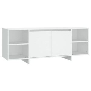 Szafka pod TV, biała, 130x35x50 cm, płyta wiórowa