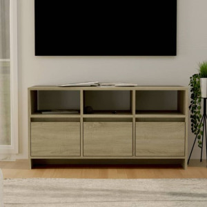 Szafka pod telewizor, dąb sonoma, 102x37,5x52,5 cm, płyta