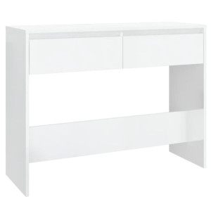 Stolik konsolowy, biały, wysoki połysk, 100x35x76,5 cm, płyta