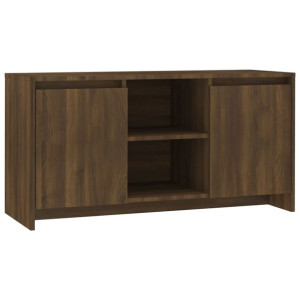 Szafka pod TV, brązowy dąb, 102x37,5x52,5 cm, płyta wiórowa