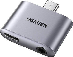 Adapter USB-C do USB-C i jack 3.5mm UGREEN CM231 (szary)