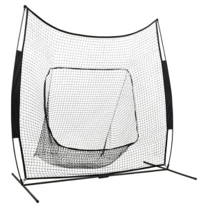 Siatka do treningu baseballu/softballu, 341x106,5x216 cm, metal