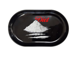 Tacka z nadrukiem DIET metalowa 13 x 8 cm