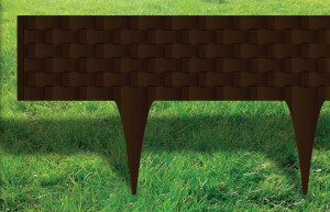 PALISADA obrzeże ogrodowe ciemny brąz 80 cm RATTAN PALISADE