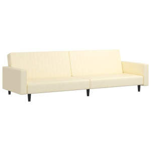 2-osobowa sofa, kremowa, sztuczna skóra