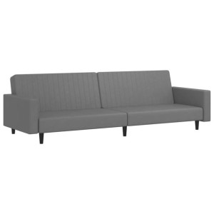 2-osobowa sofa, szara, sztuczna skóra