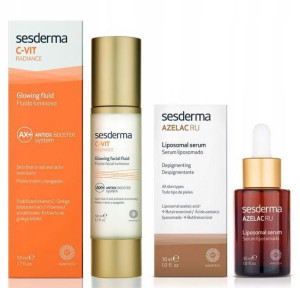 Sesderma Zestaw C-vit Radiance Krem Azelac Ru Seru