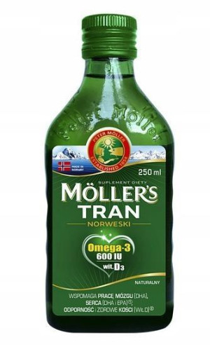 Mollers Tran Norweski Naturalny Omega-3 Dha 250ml