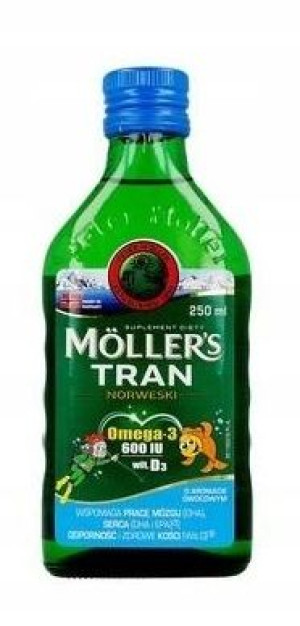 Mollers Tran Norweski Owocowy Kwasy Omega-3 250ml