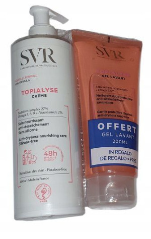 Svr Topialyse Krem Odżywczy + Żel Do Mycia Zestaw