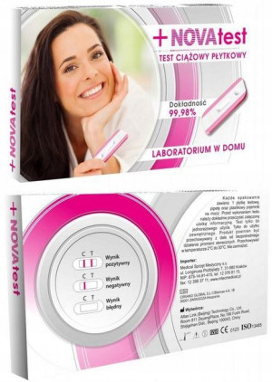 Novatest Test Ciążowy Płytkowy 99,98% 1 Sztuka