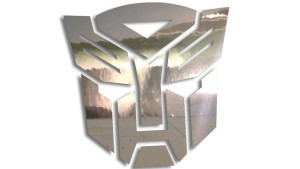 Wycinana naklejka AUTOBOT transformers chrom