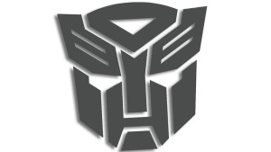 Wycinana naklejka AUTOBOT transformers grafitowa