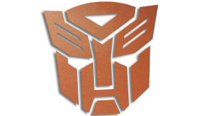 Wycinana naklejka AUTOBOT transformers miedziana