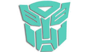 Wycinana naklejka AUTOBOT transformers miętowa