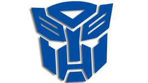 Wycinana naklejka AUTOBOT transformers niebieska
