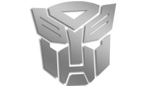Wycinana naklejka AUTOBOT transformers srebrna