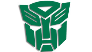 Wycinana naklejka AUTOBOT transformers zielona