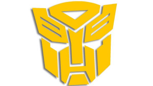 Wycinana naklejka AUTOBOT transformers żółta