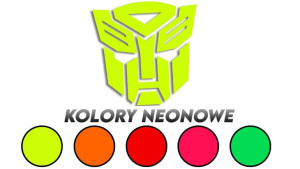 Wycinana naklejka AUTOBOT transformers kolory neonowe