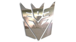 Wycinana naklejka DECEPTICON transformers chrom