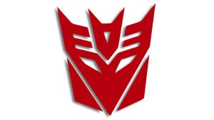 Wycinana naklejka DECEPTICON transformers czerwona