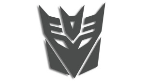 Wycinana naklejka DECEPTICON transformers grafitowa