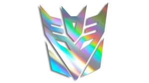 Wycinana naklejka DECEPTICON transformers holograficzna