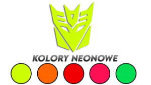 Wycinana naklejka DECEPTICON transformers kolory neonowe