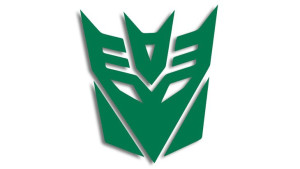 Wycinana naklejka DECEPTICON transformers zielona
