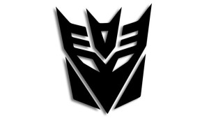 Wycinana naklejka DECEPTICON transformers czarna