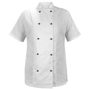 Bluza kucharska damska kitel biały krótki rękaw - XL
