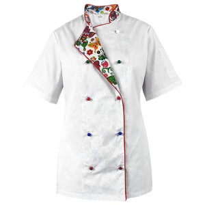Bluza kucharska damska kitel biały krótki rękaw MASTER CHEF - XL