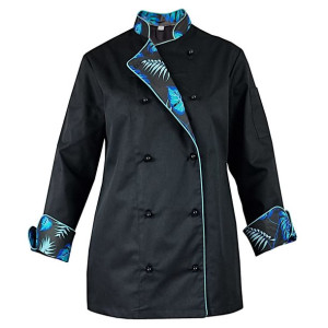 Bluza kucharska damska kitel czarny długi rękaw MASTER CHEF - L