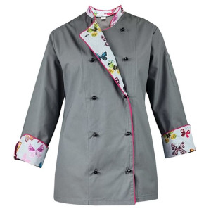 Bluza kucharska damska kitel szary długi rękaw MASTER CHEF - M