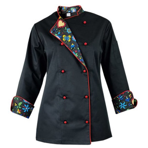 Bluza kucharska damska kitel czarny długi rękaw MASTER CHEF - M
