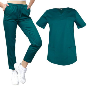 Mundurek uniform medyczny morski cygaretki i bluza roz XXL