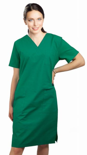 Sukienka medyczna chirurgiczna zielona bawełna 100% - 3XL