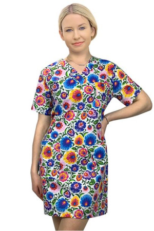 Sukienka tunika medyczna kosmetyczna fartuch wzór 1222 kolekcja BLOOM - 54