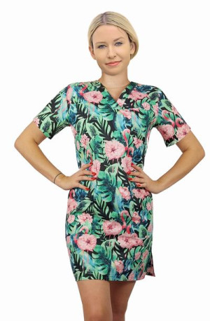 Sukienka tunika medyczna kosmetyczna fartuch wzór 1026 kolekcja BLOOM - 38