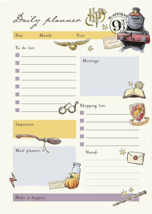 Planer Dzienny Notatnik Harry Potter