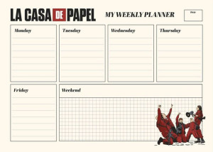 Planer Plan Lekcji Dom Z Papieru La Casa De Papel